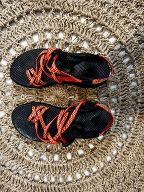 Women’s Chaco Sandals Black with Orange Straps
